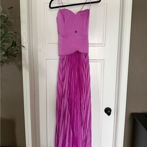Fuschia Corset Maxi Dress